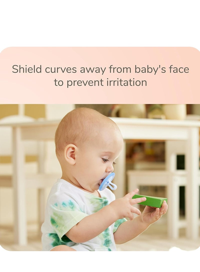 NUK Comfy Duet 100% Silicone Soother 2-in-1 Pacifier and Teether 0-12 Months