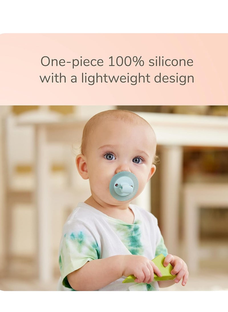NUK Comfy Duet 100% Silicone Soother 2-in-1 Pacifier and Teether 0-12 Months