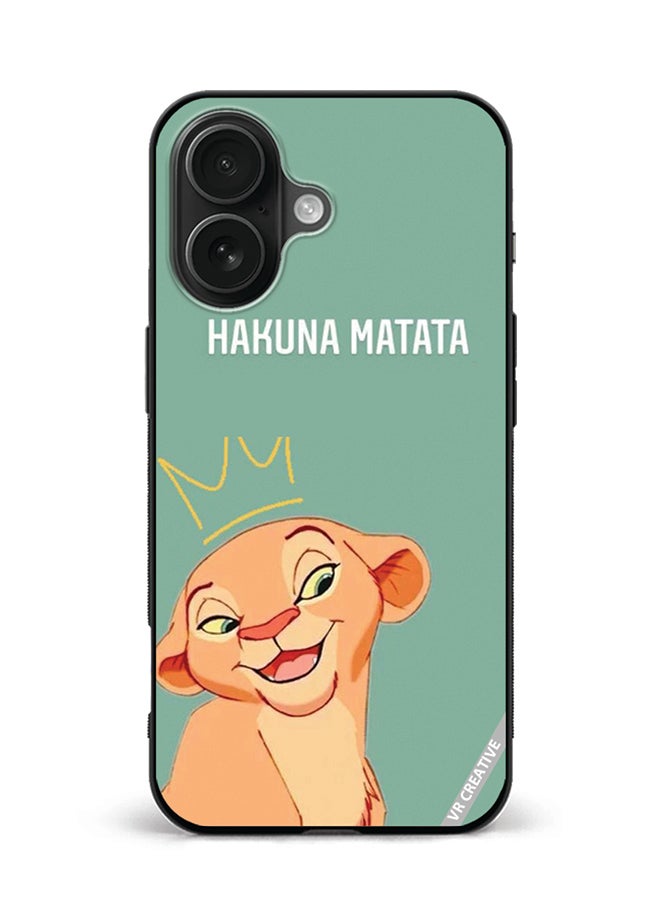 Protective Case Cover For Apple iPhone 16 Plus Hakuna Matata Design Multicolour