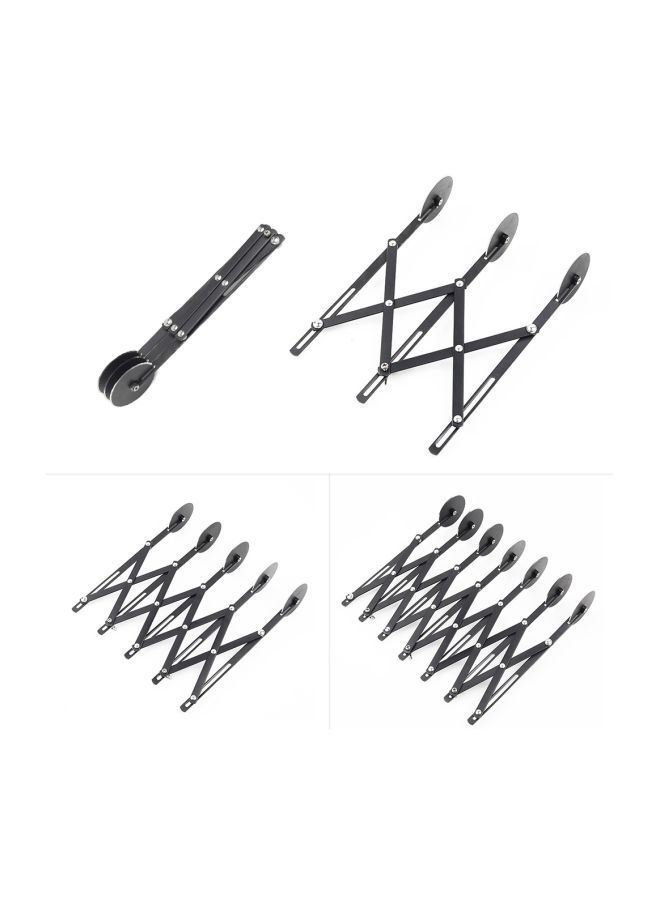 نيبمينينت قطاعة بيتزا قابلة للتعديل من الستانلس ستيل تأتي بثلاث عجلات أسود 25.00x6.00x6.00سنتيمتر - Image 4