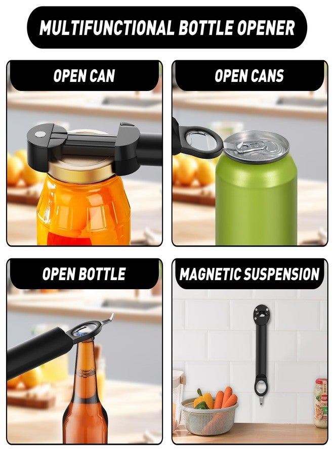 Banyaa Jar Opener Bottle Opener for Seniors with Arthritis, Multi Retractable Magnetic Can Opener, Jar Grippers for Opening Jars, Kitchen Gadgets for Weak Hands and Senior Arthritis (Black) - Image 4