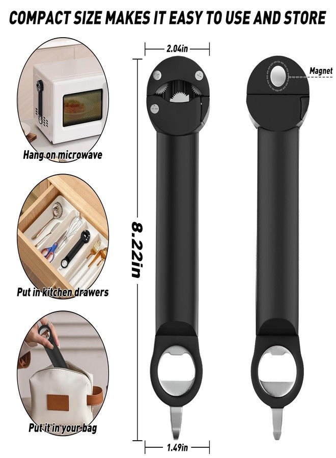 Banyaa Jar Opener Bottle Opener for Seniors with Arthritis, Multi Retractable Magnetic Can Opener, Jar Grippers for Opening Jars, Kitchen Gadgets for Weak Hands and Senior Arthritis (Black) - Image 5