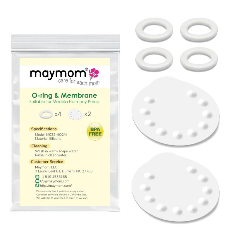 Maymom Replacement Parts for Medela Harmony Manual Pump 4 ORings 2 Membranes by Maymom