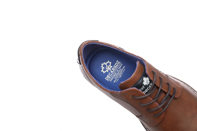 DECARSDZ Mens Dress Casual Oxford Shoes Business Formal Shoe Use for Business Social Gatherings Wedding Travel Brown - Image 2