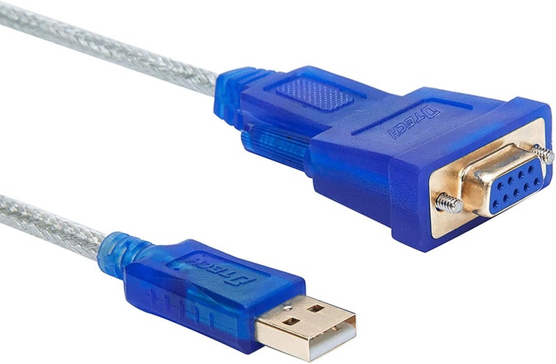D-tech USB to Serial Female Adapter Cable DB9 RS232 to USB 2.0 Cord with Prolific PL2303 Chip Windows 11 10 8 7 Mac Linux（1m USB Male to Serial Female Cable ） - Image 1