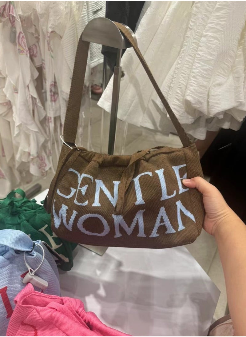 Gentle Woman large letter painted canvas bag versatile and fashionable shoulder bag - pzsku/ZF182393B523F9762E6E6Z/45/1741768564/f0d2cee6-58dd-4253-97fa-044ca4f68522