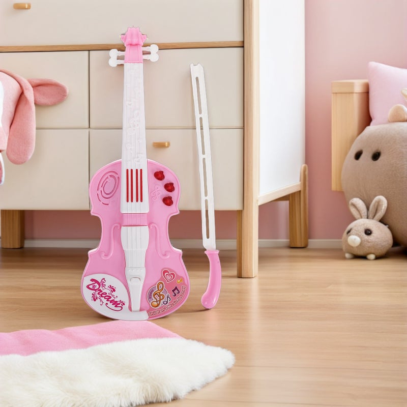 1 Set Violin Toy with Sound: Violin Toy for Kids - Simulation Musical Instrument with Lights & Sounds - Toddler Instrument for Early Music Education - Image 2
