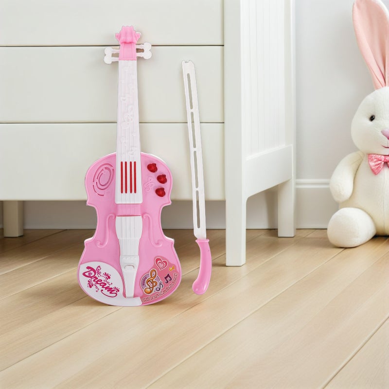 1 Set Violin Toy with Sound: Violin Toy for Kids - Simulation Musical Instrument with Lights & Sounds - Toddler Instrument for Early Music Education - Image 3