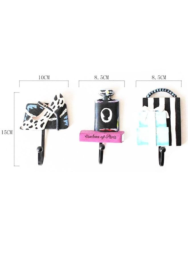 ZCM-HAPPY - 3-piece Set Of Resin Crafts Self-adhesive Hook - Image 1