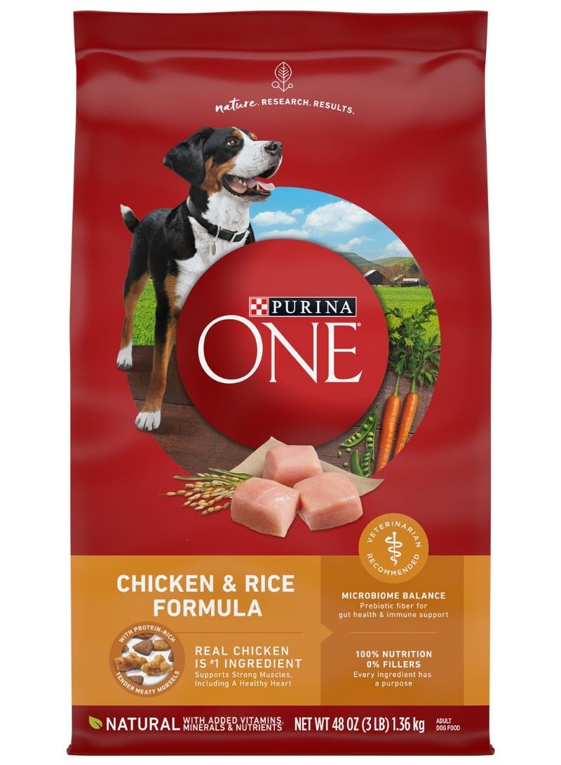 Purina ONE Chicken & Rice Formula Dry Dog Food 1.36kg - Image 2