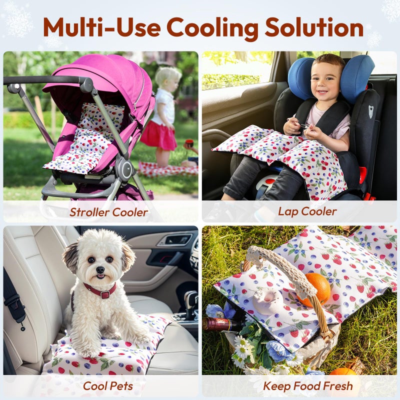 NCVI Car Seat Cooling Pad, Baby Stroller Cooling Pad - Insulated Cushion with Ice Pack for Heat, Multifunctional Cooler for Kids, Adults and Pets, Comfortable & Durable Summer Seat Liner Cooling Cover - Image 5