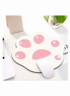KASTWAVE Cat Paw Pattern Mouse Pad, Cat Mouse Pad,  Cartoon Mouse Pad (1pc, Pink-White Paw, 28 * 25mm)  - Image 2