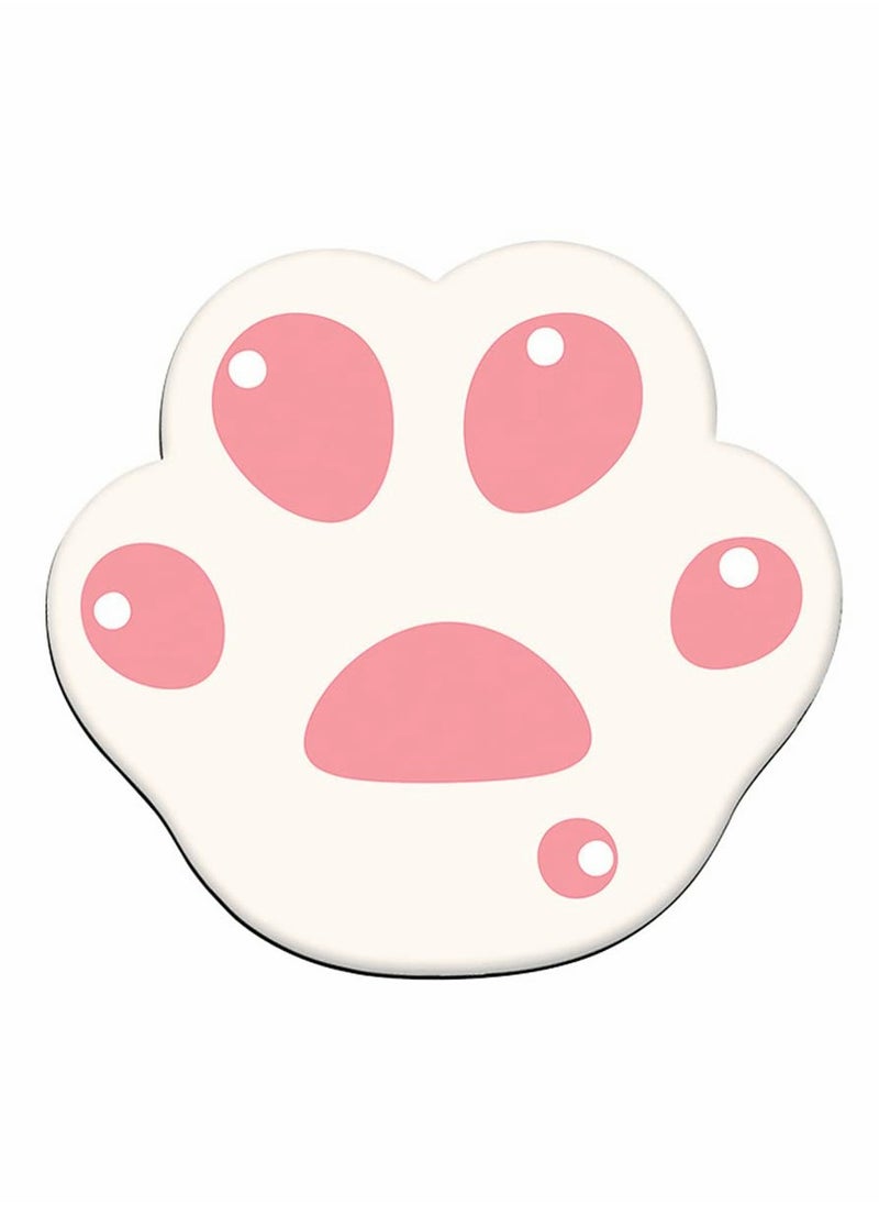 KASTWAVE - Cat Paw Pattern Mouse Pad, Cat Mouse Pad,  Cartoon Mouse Pad (1pc, Pink-White Paw, 28 * 25mm) - Image 1
