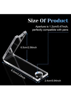 Y&D 2 PCS Acrylic Pen Holder, Pencil Display Fountain Pen, Ballpoint Rack, Desk Wand Makeup Brush Paintbrush Drying Suitable for Office School  - Image 2