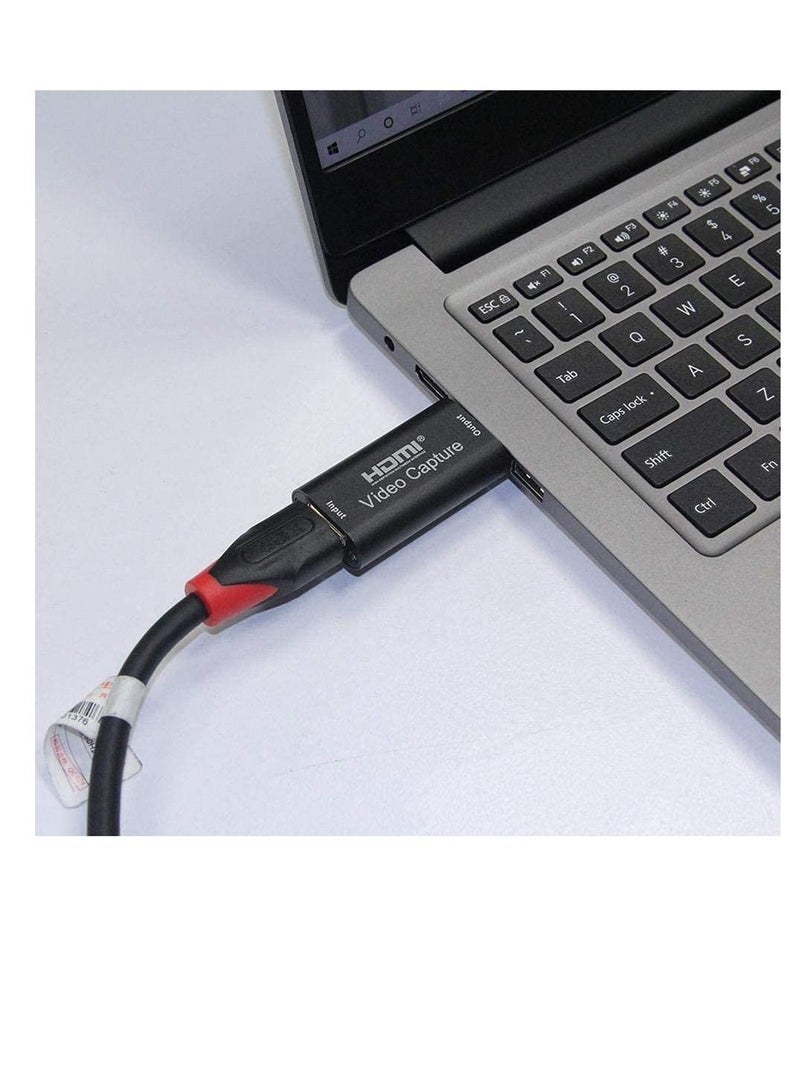 Portable Audio Video Capture Cards HDMI to USB 2.0 1080P 4K Record Via DSLR Camcorder Action Cam for High Definition Acquisition, Live Broadcasting - Image 2