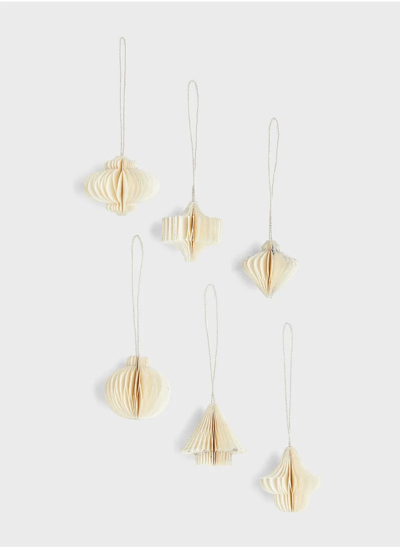 H&M 6-Pack Honeycomb Christmas Decorations