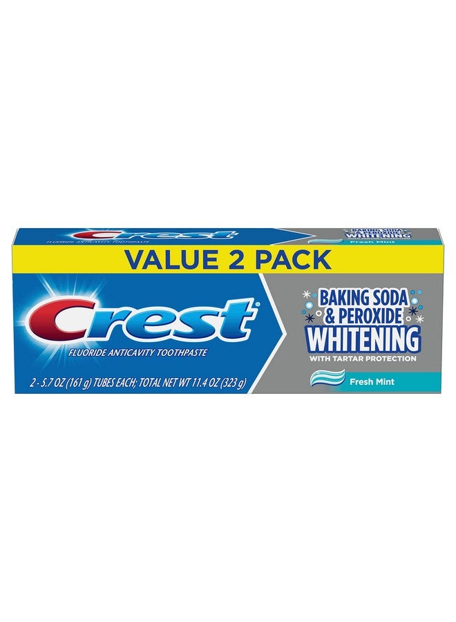 Crest Cavity & Tartar Protection Toothpaste Whitening Baking Soda & Peroxide 5.7 Oz Pack Of 2 - Image 1