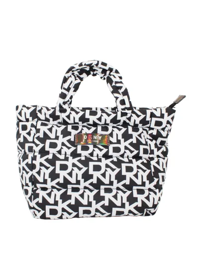 DKNY DKNY Signature Puffer Mini Tote Cosmetic Bag, Travel Make up Bag Small, Small Lightweight Cosmetic Bag Storage Bag, Small Makeup Bag, Travel Toiletry Bag