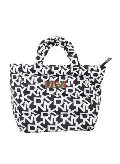 DKNY DKNY Signature Puffer Mini Tote Cosmetic Bag, Travel Make up Bag Small, Small Lightweight Cosmetic Bag Storage Bag, Small Makeup Bag, Travel Toiletry Bag