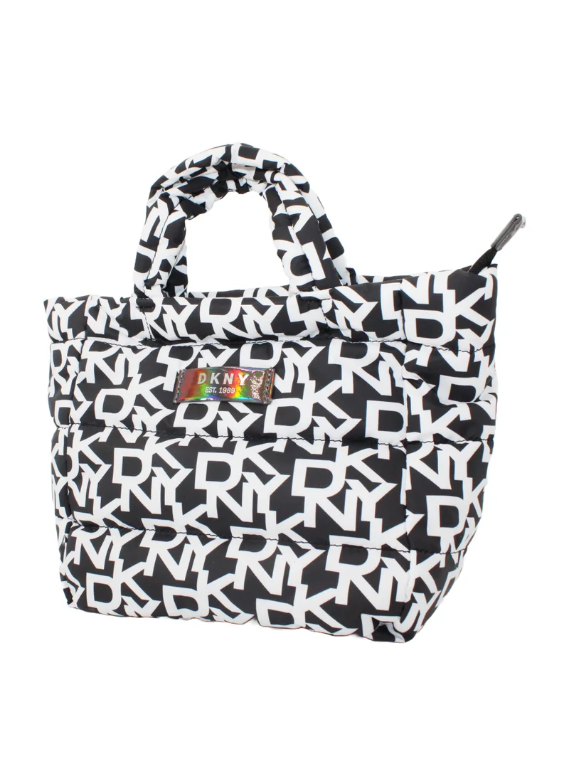 DKNY DKNY Signature Puffer Mini Tote Cosmetic Bag, Travel Make up Bag Small, Small Lightweight Cosmetic Bag Storage Bag, Small Makeup Bag, Travel Toiletry Bag