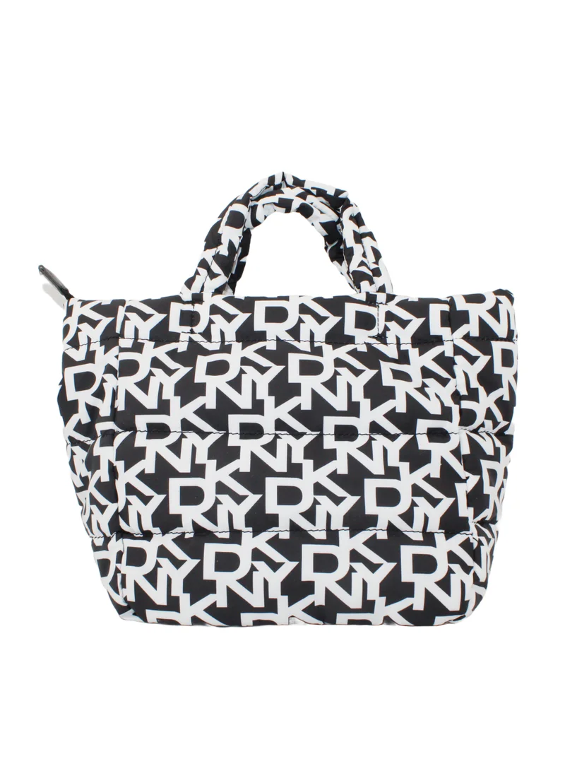 DKNY DKNY Signature Puffer Mini Tote Cosmetic Bag, Travel Make up Bag Small, Small Lightweight Cosmetic Bag Storage Bag, Small Makeup Bag, Travel Toiletry Bag