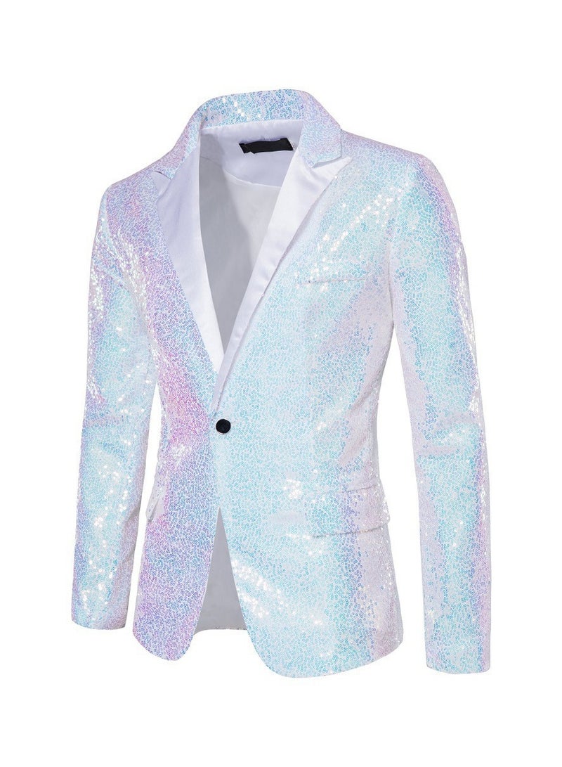 Shougu Slim Fit Casual Sequin Colored Suit Jacket  - Image 1