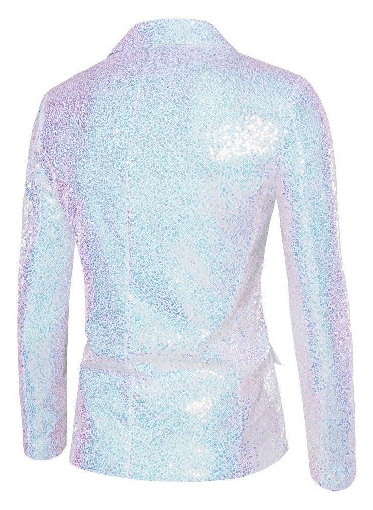 Shougu Slim Fit Casual Sequin Colored Suit Jacket  - Image 4