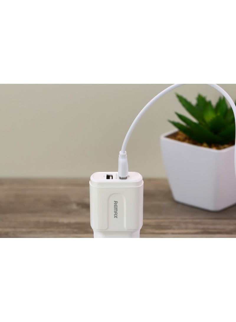 ريماكس Remax Rp-U22 رأس شحن مزدوج U2.4A - أبيض - Image 2