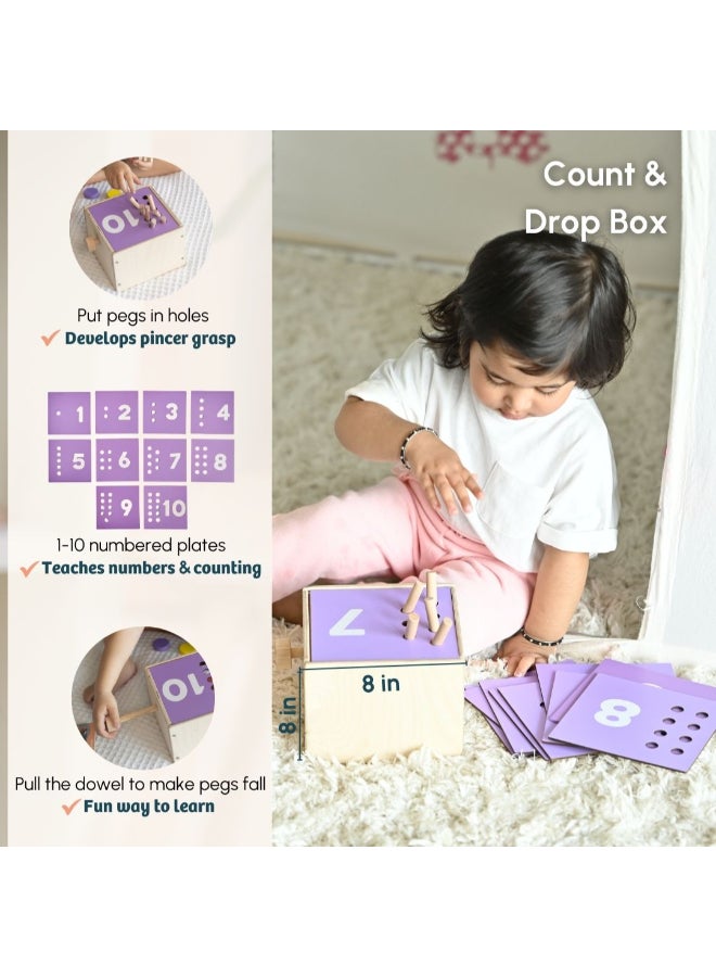 Curious Cub Montessori Learning Wooden Baby Toys Montessori Toys For 2 Year OldChild Development And Problem Solving Baby ToysFine Motor Skills,Recognition Skills  Baby Gift Set - Image 3