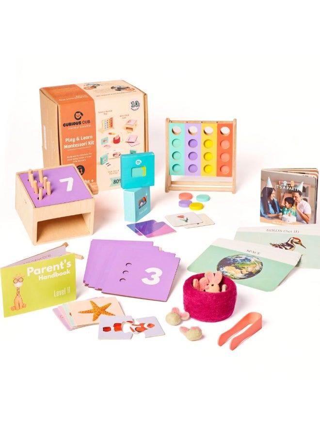 Curious Cub Montessori Learning Wooden Baby Toys Montessori Toys For 2 Year OldChild Development And Problem Solving Baby ToysFine Motor Skills,Recognition Skills  Baby Gift Set - Image 1