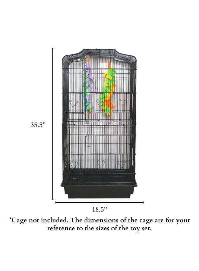 FABMODE 2 Packs Small Pet Toys, Sugar Glider Cage Accessories, Climbing Toys Swing Toys, Suitable for Ferret Birds Parrots Hamster Squirrel Chinchilla Guinea Pigs (with one Water Bowl) - Image 3