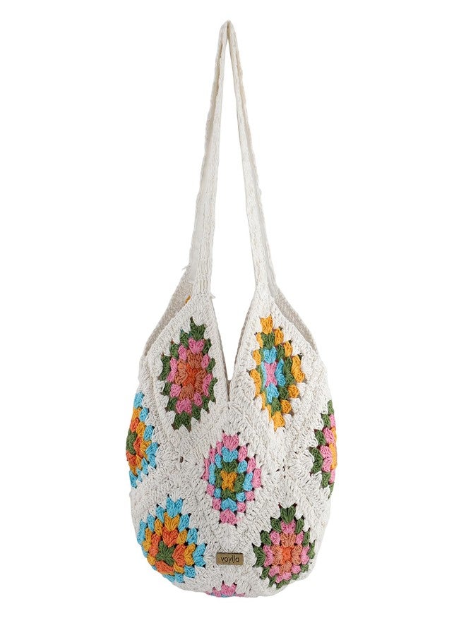 VOYLLA Sunshine Bloom Crochet Tote Bag For Women,Casual,Travel,Stylish,Gift For Women & Girls - Image 5