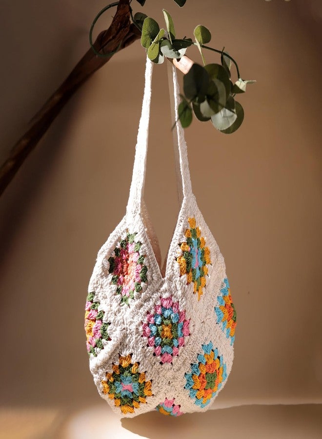 VOYLLA Sunshine Bloom Crochet Tote Bag For Women,Casual,Travel,Stylish,Gift For Women & Girls - Image 2