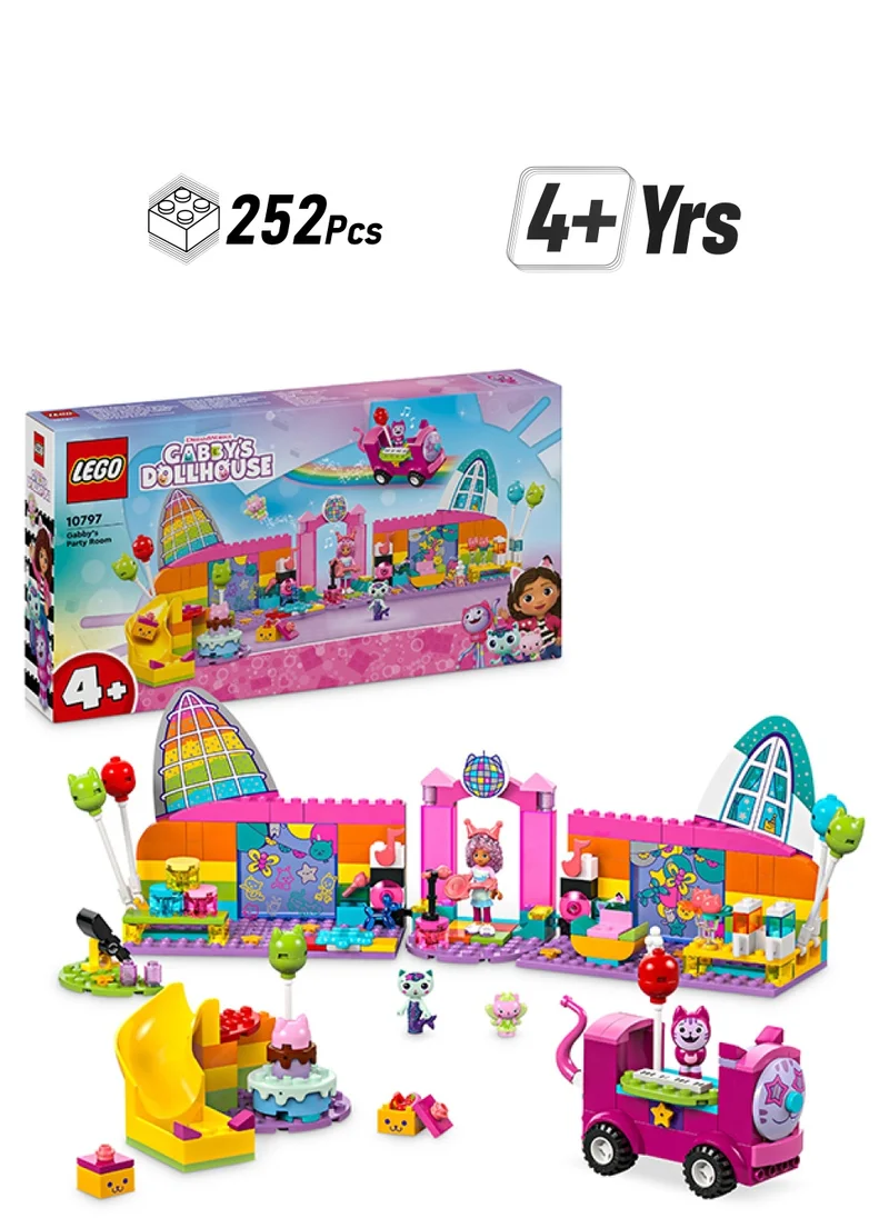 ليغو Gabby’S Dollhouse Gabby’S Party Room Disco Playset For Kids, Dj Entertainment Toy With Slide And Animal Figures, Creative Role Play For Girls And Boys Aged 4 And Over 10797 (252 Pieces)