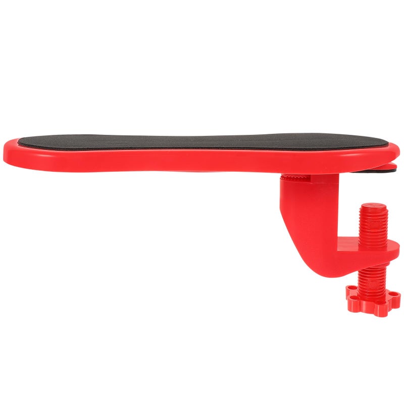 Ergonomic Mouse Pad with Wrist Support Red Fabric Surface and Desk Arm Rest - Image 2