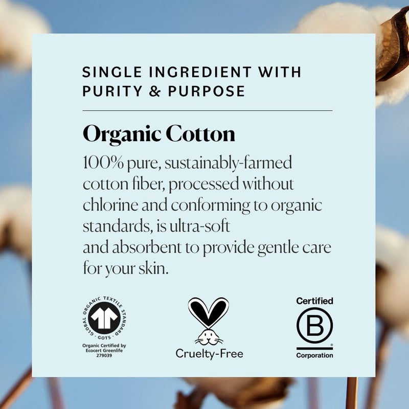 Sky Organics Sky Organics Organic Jumbo Cotton Balls for Sensitive Skin, 100% Pure Organic Cotton Sustainably Grown, Chlorine Free, Hypoallergenic, Ultra-Soft and Absorbant for Beauty & Personal Care, 300 ct. - Image 5