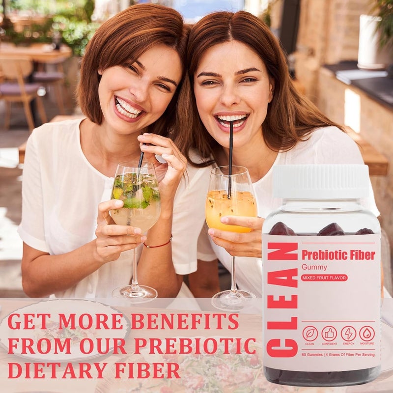 jinmao Clean Fiber Gummies for Men Clean Prebiotic Fiber Gummy Supplement Digestive Gut Health 60 Gummies - Image 4