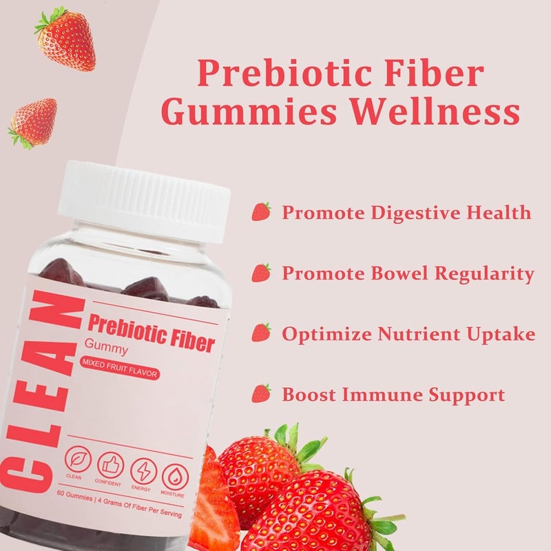 jinmao Clean Fiber Gummies for Men Clean Prebiotic Fiber Gummy Supplement Digestive Gut Health 60 Gummies - Image 5