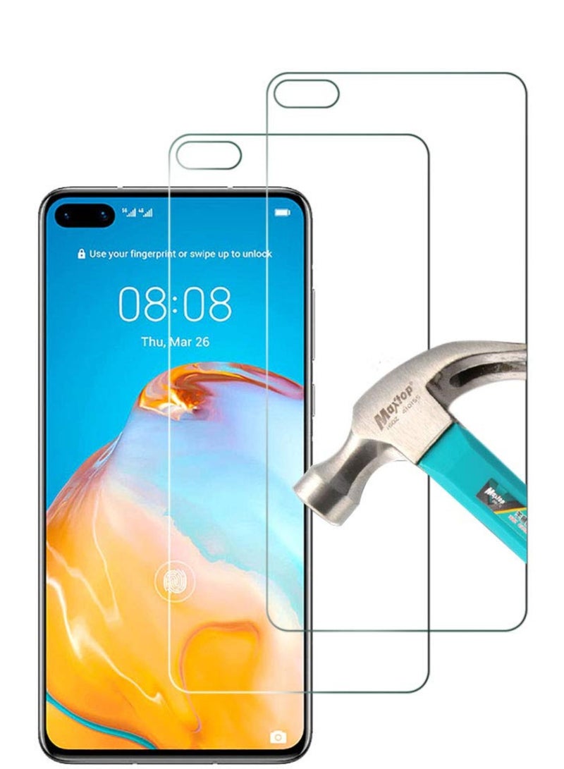 2 Pack Compatible With Huawei P40 P40 5G Screen Protector Tempered Glass For Huawei P40 4G And 5G 9H Scratch Resistant Bubble Free Easy To Install - Image 1
