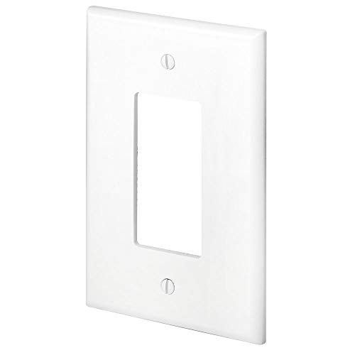 Leviton 1-Gang Decora GFCI Device Decora Wallplate, Oversized, Thermoset, Device Mount, 88601, White - Image 1