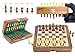 House of Chess 65 Inch Wooden Magnetic Folding Travel Chess Set Board Algebraic Notation Two Extra Queens Handmade Premium Quality Golden RosewoodMaple Wood - Image 2