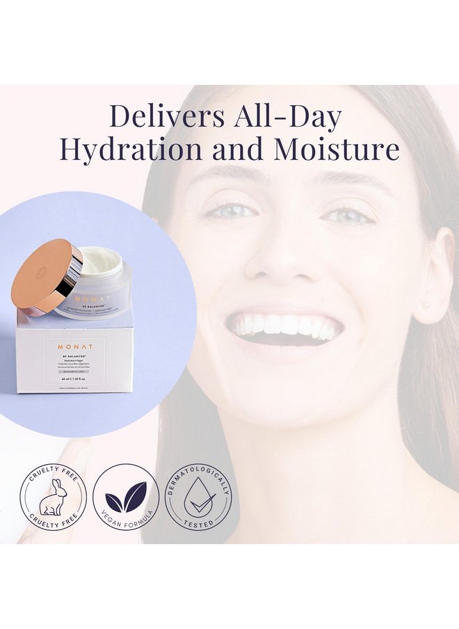 monat - MONAT Be Balanced Lightweight Moisturizer - Restoring & Smoothing Hydrating Face Moisturizer with Hyaluronic Acid. Light Moisturizer Face Cream for Daily Skincare Routine - Net Wt. 45 ml / 1.52 fl oz - Image 1