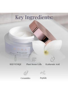 monat MONAT Be Balanced Lightweight Moisturizer - Restoring & Smoothing Hydrating Face Moisturizer with Hyaluronic Acid. Light Moisturizer Face Cream for Daily Skincare Routine - Net Wt. 45 ml / 1.52 fl oz  - Image 4
