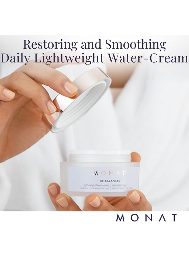monat - MONAT Be Balanced Lightweight Moisturizer - Restoring & Smoothing Hydrating Face Moisturizer with Hyaluronic Acid. Light Moisturizer Face Cream for Daily Skincare Routine - Net Wt. 45 ml / 1.52 fl oz - Image 1