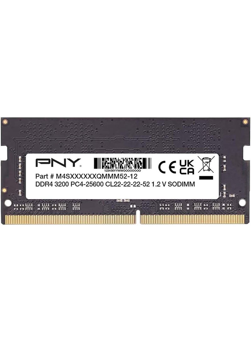 بي إن واي مجموعة ذاكرة كمبيوتر محمولة/دفترية (SODIMM) بسعة 8 جيجابايت DDR4 DRAM بسرعة 3200 ميجاهرتز (PC4-25600) CL22 (متوافقة مع 2933 ميجاهرتز، أو 2666 ميجاهرتز، أو 2400 ميجاهرتز، أو 2133 ميجاهرتز) 1.2 فولت - MN8GSD43200-TB - Image 1