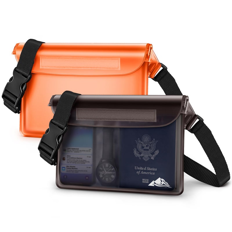HEETA Waterproof Fanny Pack, Waterproof Pouch Dry Bag 2/3/4 Pack for Phone, Adjustable Waist Strap and Screen Touch Sensitive for Swimming Kayaking Boating Beach Fishing Diving Surfing Accessories - Image 1