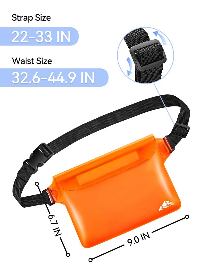 HEETA Waterproof Fanny Pack, Waterproof Pouch Dry Bag 2/3/4 Pack for Phone, Adjustable Waist Strap and Screen Touch Sensitive for Swimming Kayaking Boating Beach Fishing Diving Surfing Accessories - Image 4