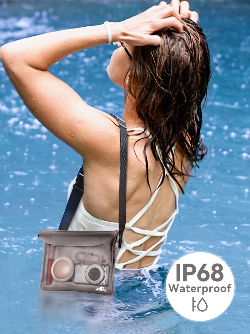 HEETA Waterproof Fanny Pack, Waterproof Pouch Dry Bag 2/3/4 Pack for Phone, Adjustable Waist Strap and Screen Touch Sensitive for Swimming Kayaking Boating Beach Fishing Diving Surfing Accessories - Image 2