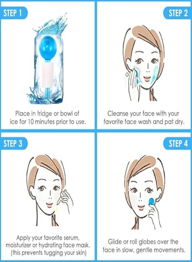 COOFANDY Facial Ice Globe, Smart Cool Face Roller Ball, Anti Ageing Wrinkles Soothing Firming Skin Crystal Ice Roller, Enhance Circulation and Complexion, Puffiness, Wrinkles, Collagen Production - Image 3