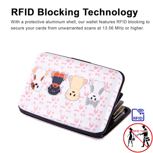 Kaabao Credit Card Holder for Women Men Small RFID Blocking Wallet Business Metal Slim Mini Aluminum Hard Case Gift (Cute Dogs) - Image 3